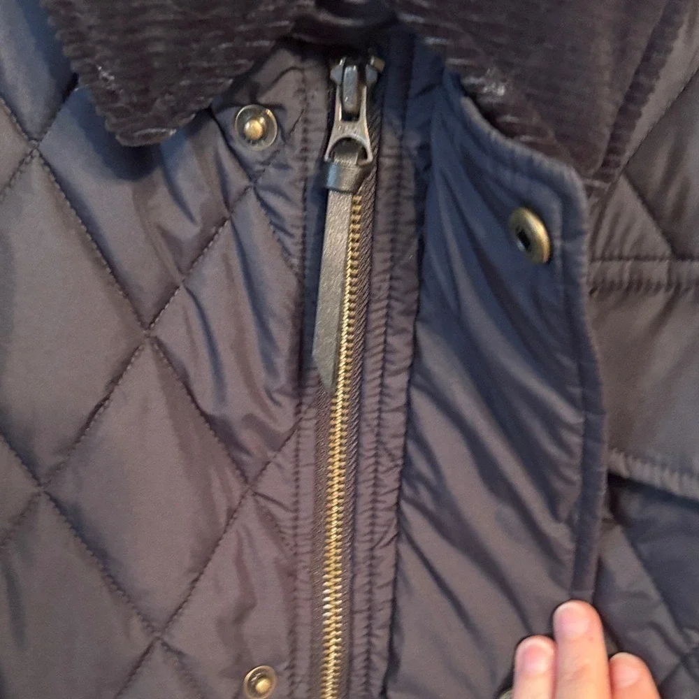 Polo Ralph Lauren Mens Quilted Barn Jacket Navy Blue Corduroy Trim 3XB Big Tall